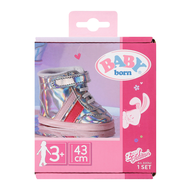 Одяг та аксесуари - Взуття для ляльки Baby Born Сріблясті кросівки (831762)#2