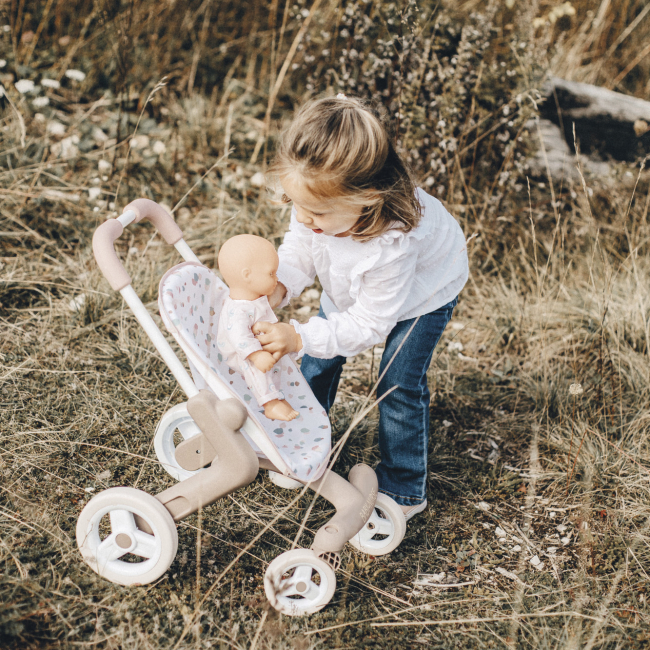 Транспорт і улюбленці - Коляска Smoby Baby Nurse Прогулянка рожева пудра (251218)#4