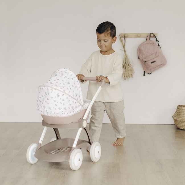 Транспорт і улюбленці - Коляска Smoby Baby Nurse Модерн рожева пудра (254118)#3