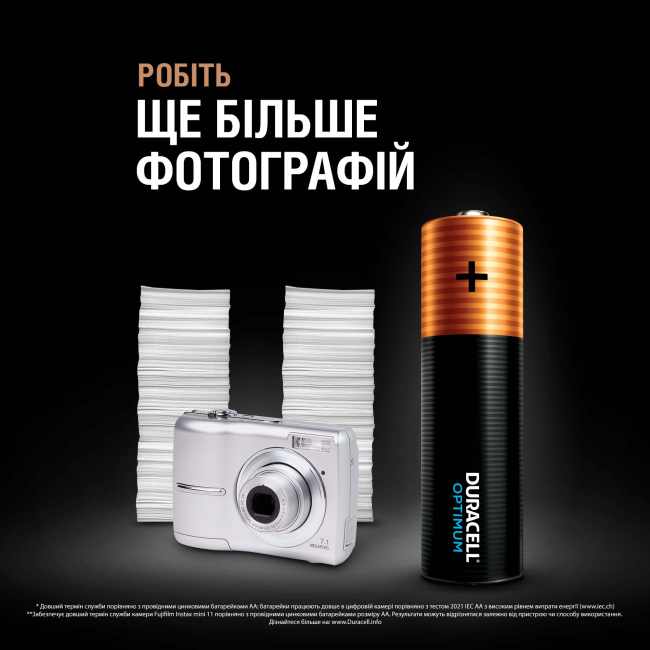 Акумулятори і батарейки - Батарейки алкаліновi Duracell Optimum AA CEE GEN3 4 штуки (5000394158696)#4