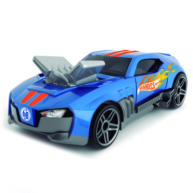 Паркінги і гаражі - Гоночний автомобіль-гараж Hot Wheels Синій 2 в 1 (HWCC15)#2