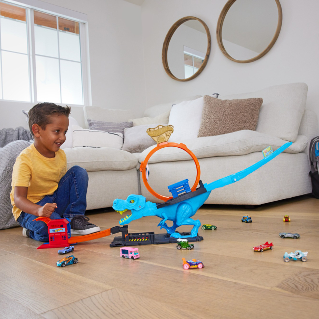 Автотреки - Ігровий набір Hot Wheels City Полювання Ті-Рекса (HKX42)#4