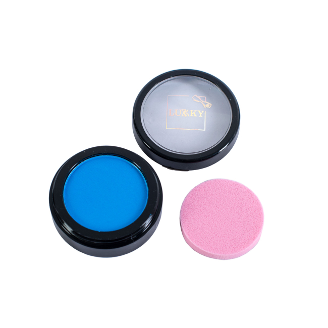 Косметика - Дитяча пудрова крейда для волосся Lukky блакитна зі спонжем (T11916)#2