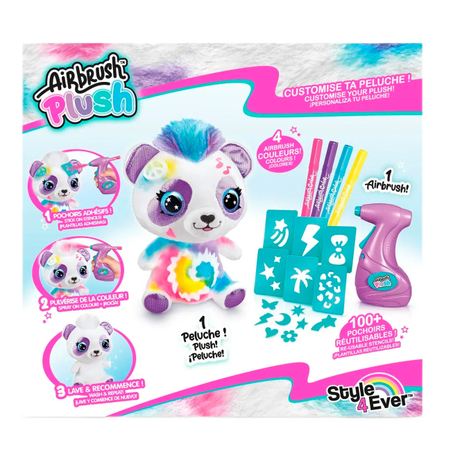 Набори для творчості - Набір для творчості Canal Toys Style 4 Ever Airbrush Plush Панда (OFG257)#2