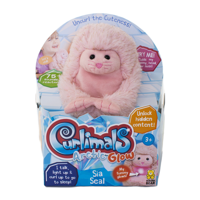 М'які тварини - Інтерактивна іграшка Curlimals Arctic Glow Морський котик Сіа (3726)#2