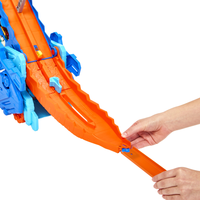 Транспорт і спецтехніка - Мега-транспортер Hot Wheels City Неймовірний Ті-рекс 2 в 1 (HNG50)#6