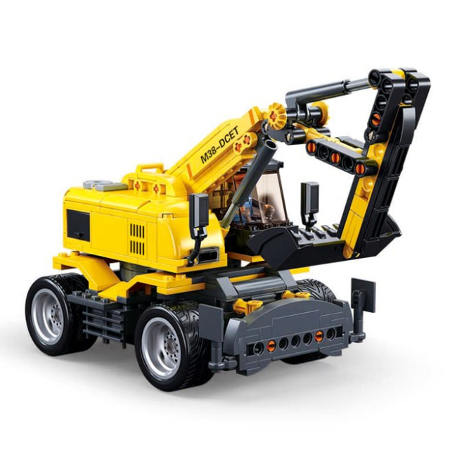 Конструктори з унікальними деталями - Конструктор Sluban Power Bricks Ескаватор на радіокеруванні (M38-B1155)#2