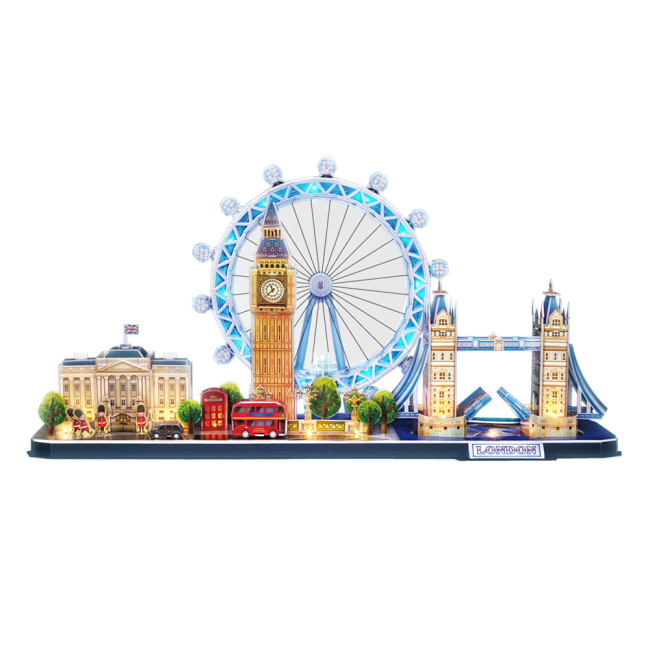 3D-пазли - Тривимірний пазл CubicFun City line Лондон LED (L532h)#2