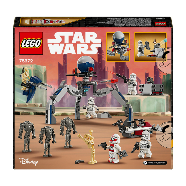 Конструктори LEGO - Конструктор LEGO Star Wars Клони-піхотинці й Бойовий дроїд. Бойовий набір (75372)#3