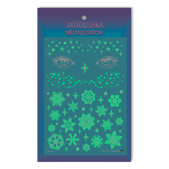 Косметика - Набір тату для тіла Tattooshka Зимовий погляд неонові (LB-169)#2