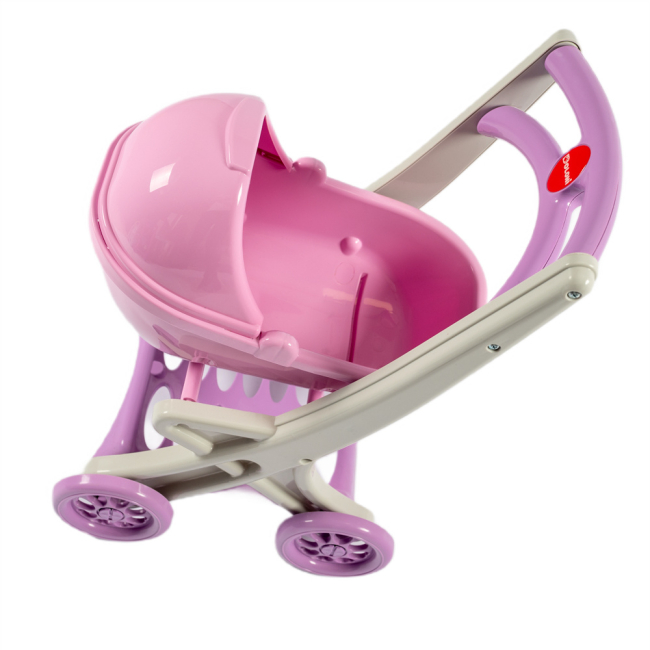Транспорт і улюбленці - Візок для ляльки Doloni з люлькою сіро-рожева (0121/04)#4
