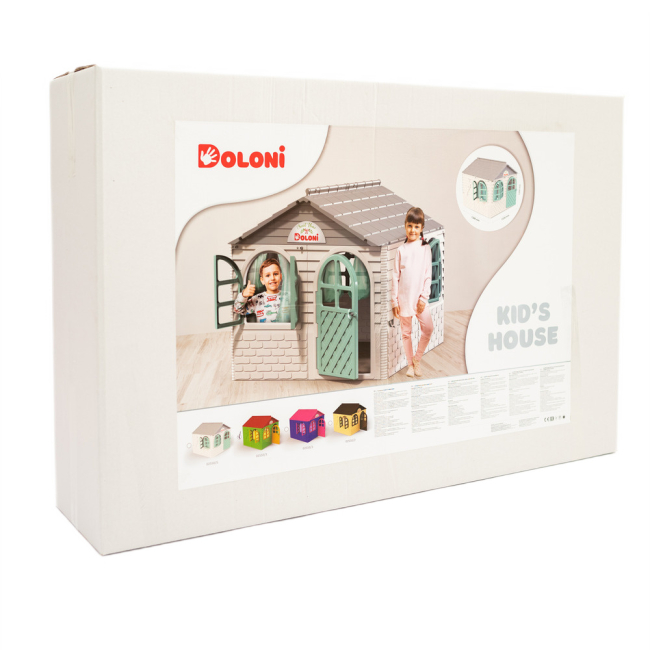 Ігрові комплекси, гойдалки, гірки - Ігровий будиночок Doloni бежево-блакитний (02550/5)#5