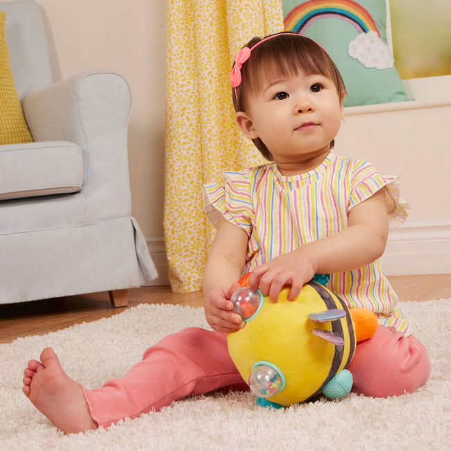 Розвивальні іграшки - Сенсорна іграшка Battat Бджілка пухнастик Дзиж (BX2037Z)#6