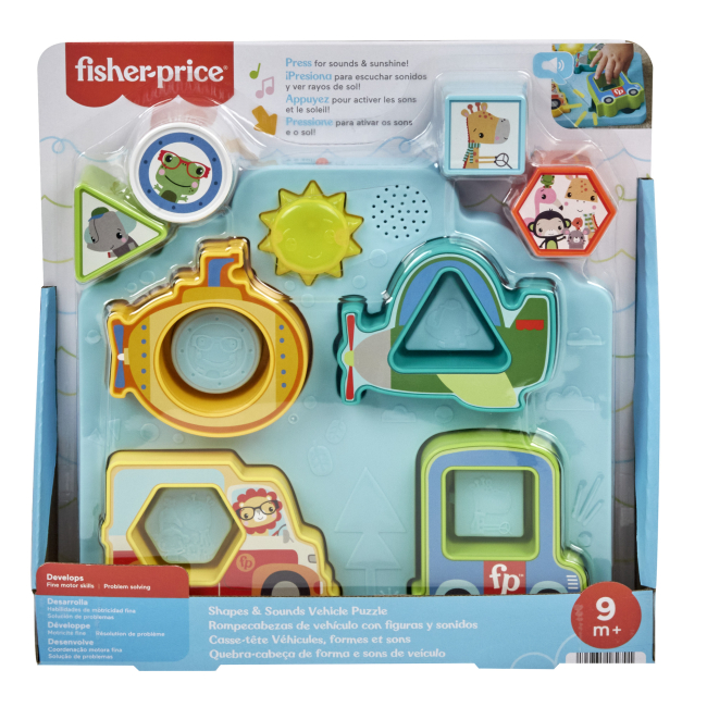 Розвивальні іграшки - Сортер Fisher-Price Музичний пазл Веселі пригоди 2 в 1 (HRP31)#3