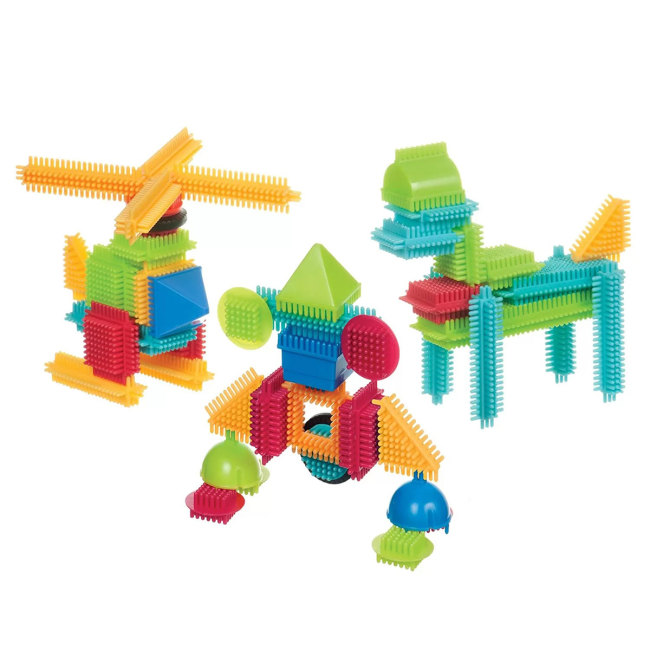Блокові конструктори - Конструктор Battat Lite Bristle Blocks Будівельник 56 деталей (BT3070Z)#2