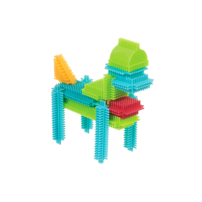 Блокові конструктори - Конструктор Battat Lite Bristle Blocks Будівельник 56 деталей (BT3070Z)#4