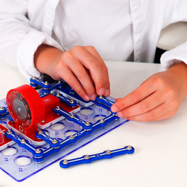 Наукові ігри, фокуси та досліди - Електронний конструктор Doka Піймай рух 9 схем (D70705)#4