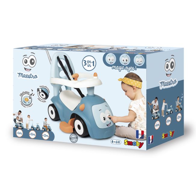 Толокари - Толокар Smoby Маестро 3 в 1 блакитний (720304)#4