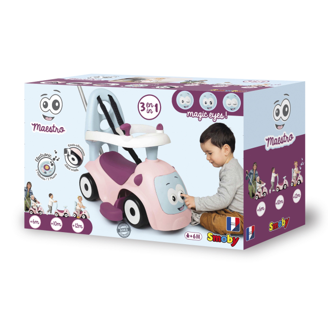 Толокари - Толокар Smoby Маестро 3 в 1 рожевий (720305)#3