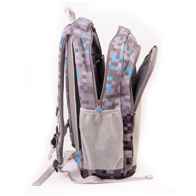 Рюкзаки та сумки - Рюкзак Pixie Crew Minecraft з пікселями сірий (PXB-16-68)#2