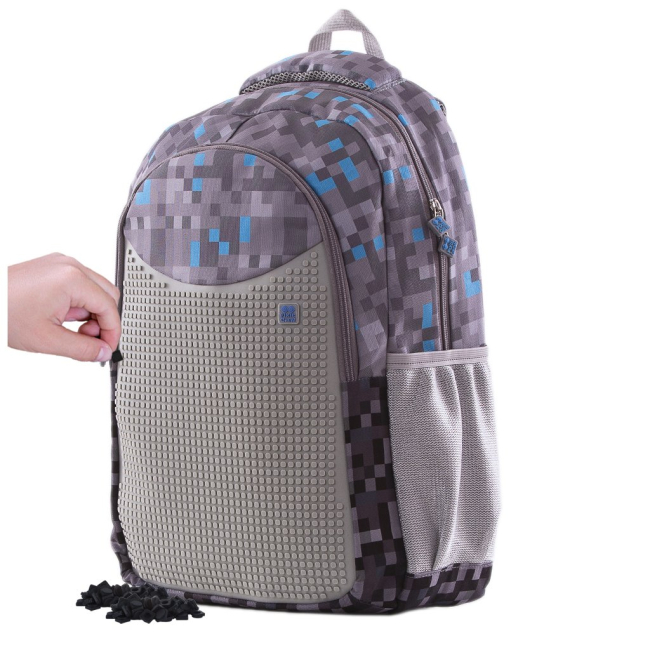 Рюкзаки та сумки - Рюкзак Pixie Crew Minecraft з пікселями сірий (PXB-16-68)#4