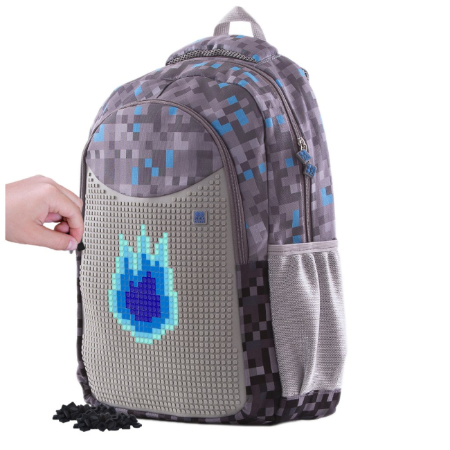 Рюкзаки та сумки - Рюкзак Pixie Crew Minecraft з пікселями сірий (PXB-16-68)#5