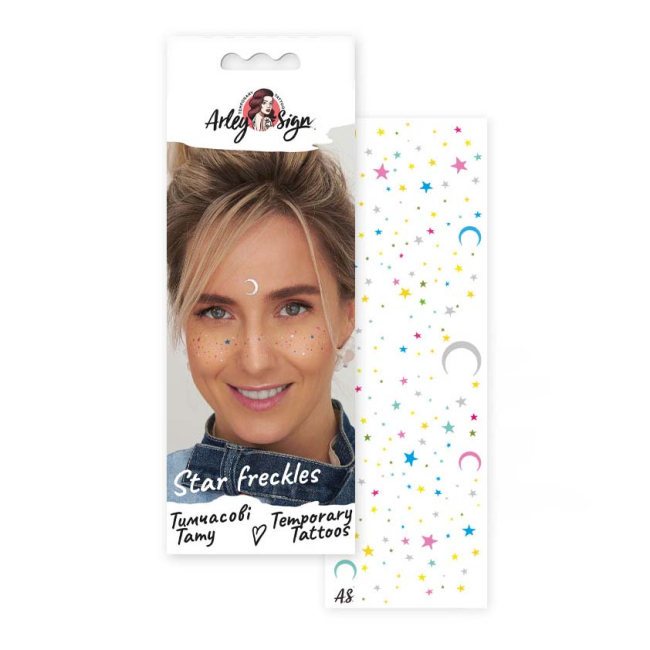 Косметика - Набір тату для тіла Arley Sign Веснянки зірки (1604s)#2
