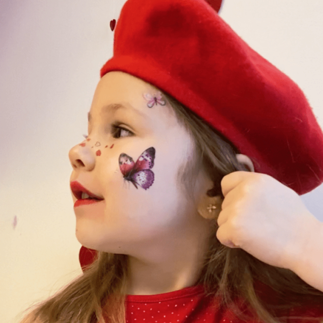 Косметика - Набір тату для тіла Arley Sign Дитячі кольорові метелики (2108)#3