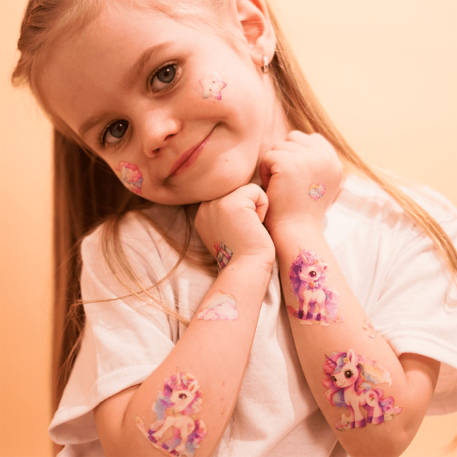 Косметика - Набір тату для тіла Arley Sign Акварельні єдинороги (2117)#3