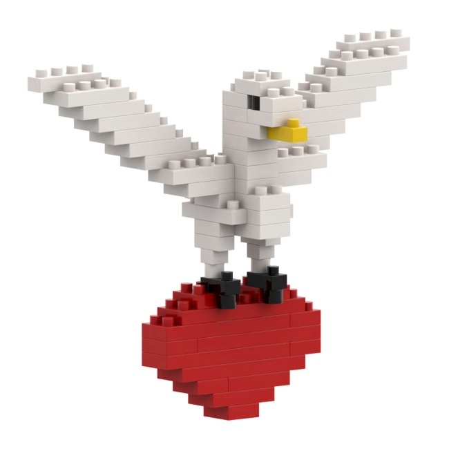 Конструктори з унікальними деталями - Конструктор BRIXIES Листівка Пташка 70 деталей (220.032)#2