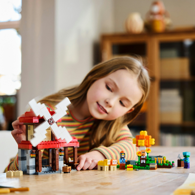 Конструктори LEGO - Конструктор LEGO Minecraft Ферма з вітряком (21262)#6