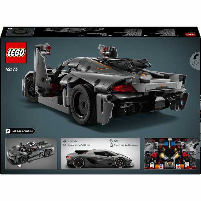 Конструктори LEGO - Конструктор LEGO Technic Koenigsegg Jesko Absolut — сірий гіперкар (42173)#3