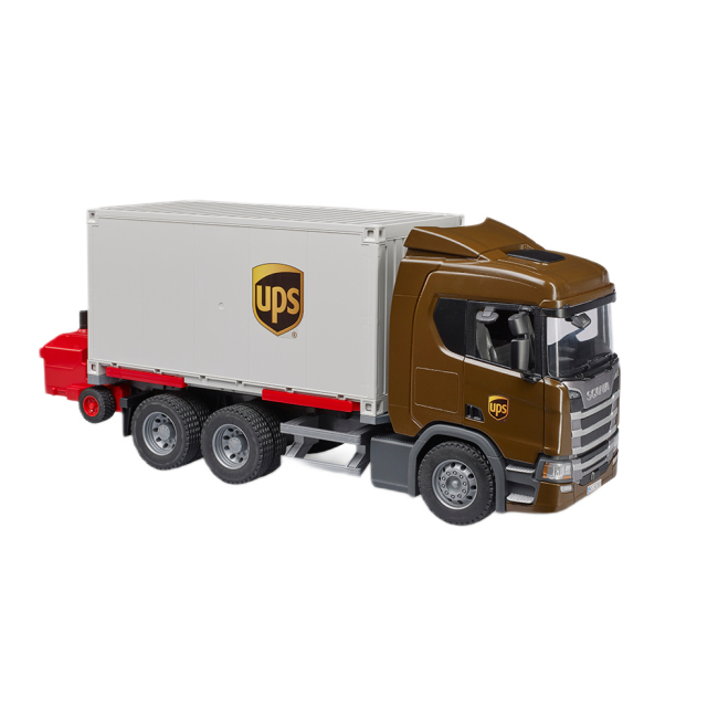 Транспорт і спецтехніка - Ігровий набір Bruder Автомобіль Scania Super 560R кур'єрської служби UPS та навантажувач (03582)#2