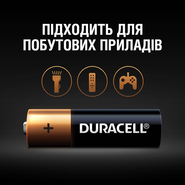 Акумулятори і батарейки - Батарейки алкаліновi Duracell Basic АА 1.5V LR6 4 шт (5000394076952)#4