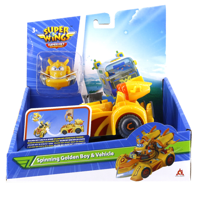 Фігурки персонажів - Ігровий набір Super Wings Spinning Vehicle Золотий Хлопчик (EU770331)#2