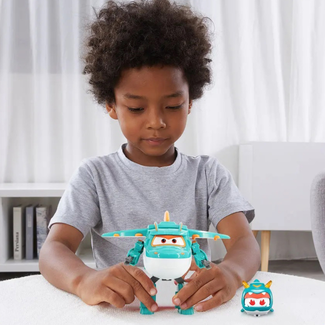 Фігурки персонажів - Фігурка-трансформер Super Wings Supercharge Тіно і улюбленець (EU770447)#6