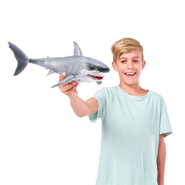 Фігурки тварин - Інтерактивна іграшка Robo Alive Велика біла акула (71126)#7
