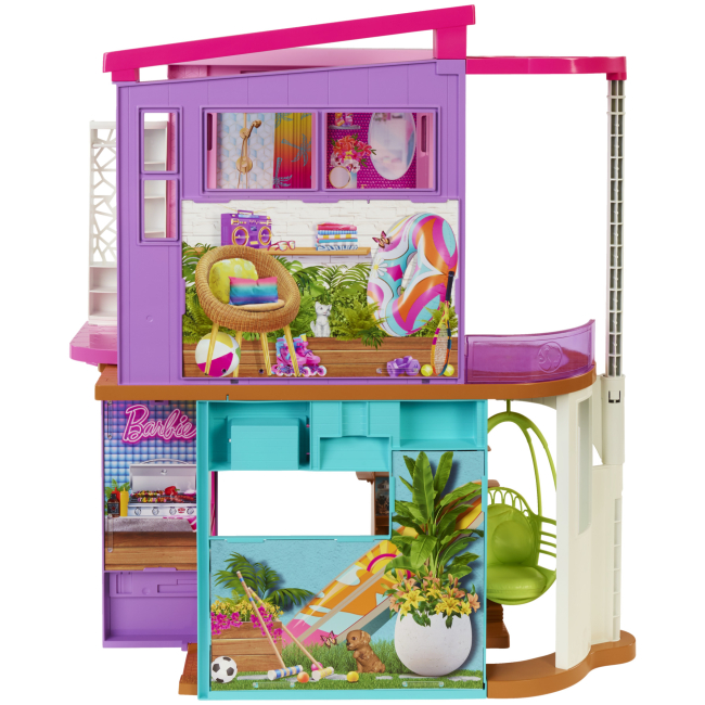 Меблі та будиночки - Ігровий набір Barbie Будинок Малібу (HCD50)#3