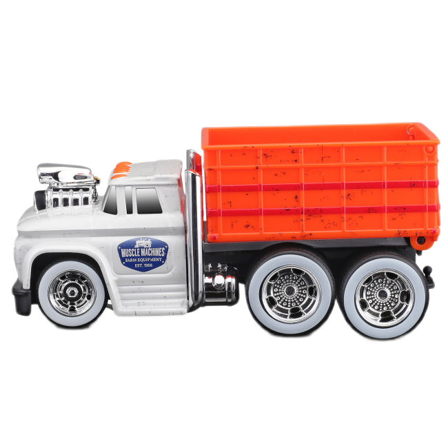 Транспорт і спецтехніка - Автомодель Maisto Muscle Work Rigs 1966 Chevrolet C60 Grain Truck Light Grey orange (11610/11616)#2