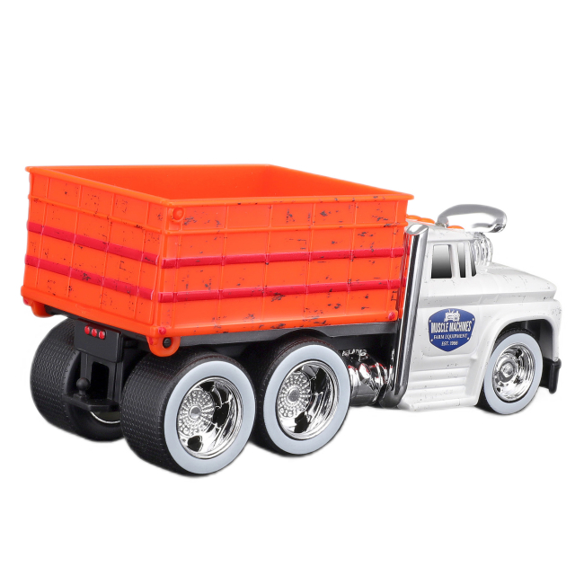 Транспорт і спецтехніка - Автомодель Maisto Muscle Work Rigs 1966 Chevrolet C60 Grain Truck Light Grey orange (11610/11616)#3