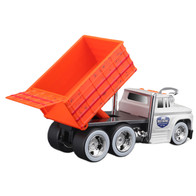 Транспорт і спецтехніка - Автомодель Maisto Muscle Work Rigs 1966 Chevrolet C60 Grain Truck Light Grey orange (11610/11616)#4