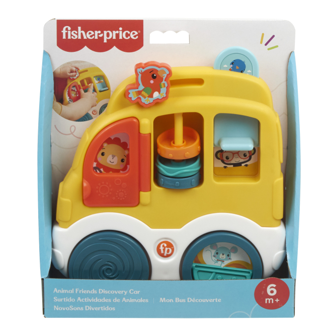 Розвивальні іграшки - Розвивальна іграшка Fisher-Price Веселі тваринки Автомобіль (HXK32/2) #2