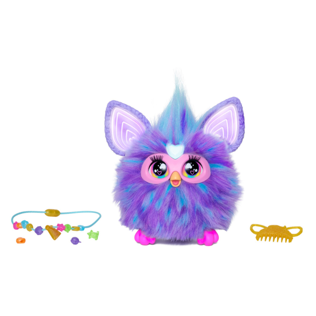 М'які тварини - Інтерактивна іграшка Furby Фербі Purple з аксесуарами (F6743)#3