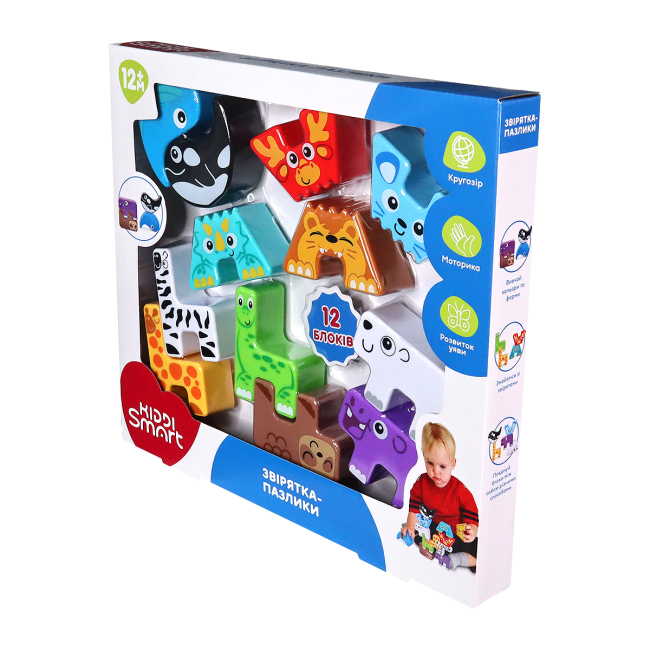 Розвивальні іграшки - Ігровий набір Kiddi Smart Звірятка-пазлики (4562-KS)#7