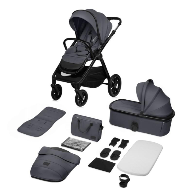 Візочки - Коляска Lionelo Layla 2 in 1 grey stone (LO-LAYLA 2IN1 GREY STONE) (5903771709613)#2