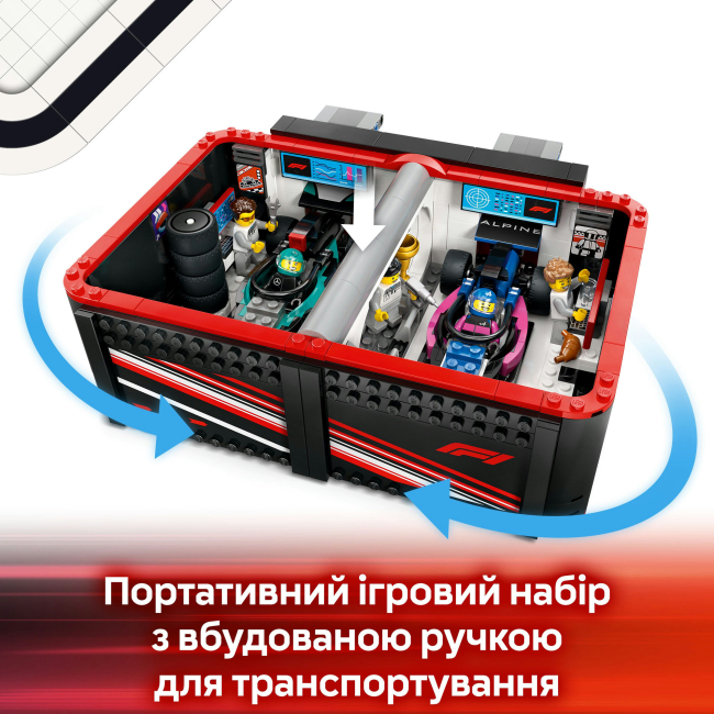 Конструктори LEGO - Конструктор LEGO City Гараж F1 та автомобілі Mercedes-AMG і Alpine (60444)#6