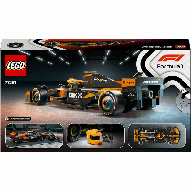 Конструктори LEGO - Конструктор LEGO Speed Champions Автомобіль для перегонів McLaren F1 (77251)#3
