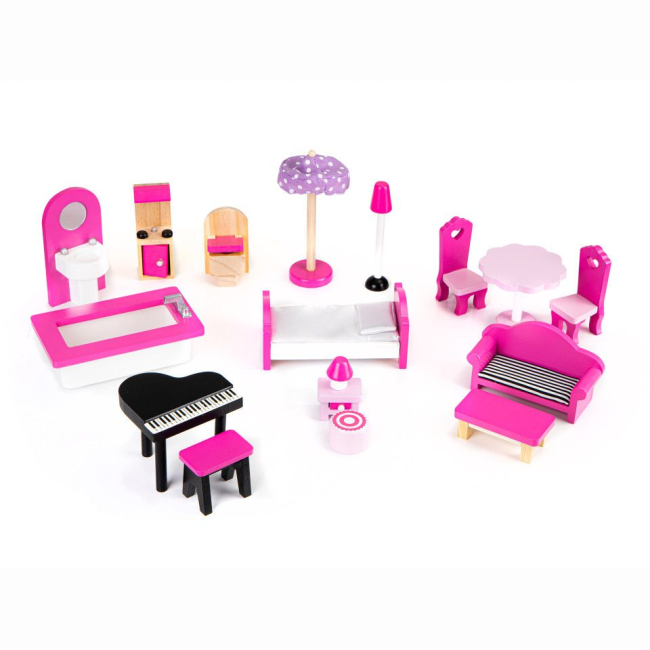 Меблі та будиночки - Ігровий набір Ecotoys Ляльковий будинок Residence з LED підсвіткою (HM006391)#4