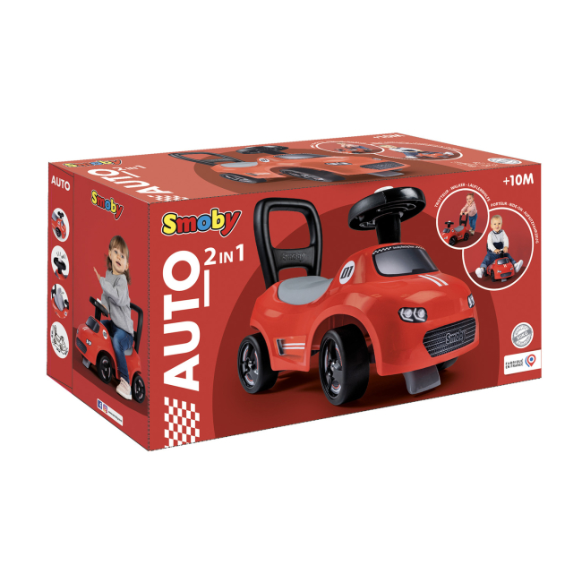Толокари - Толокар Smoby Auto 2 в 1 червоний (720541)#2