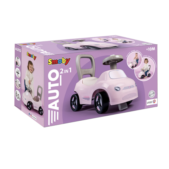 Толокари - Толокар Smoby Auto 2 в 1 рожевий (720542)#2